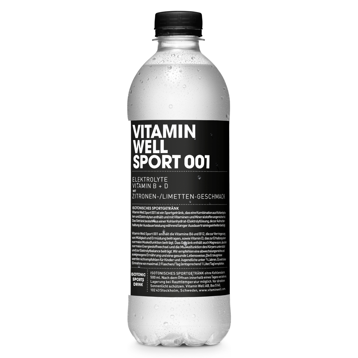 Vitamin Well sport 001 packshot single bottle