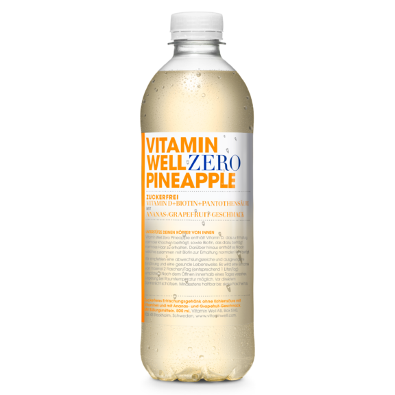 Vitamin Well Zero Pineapple single bottle