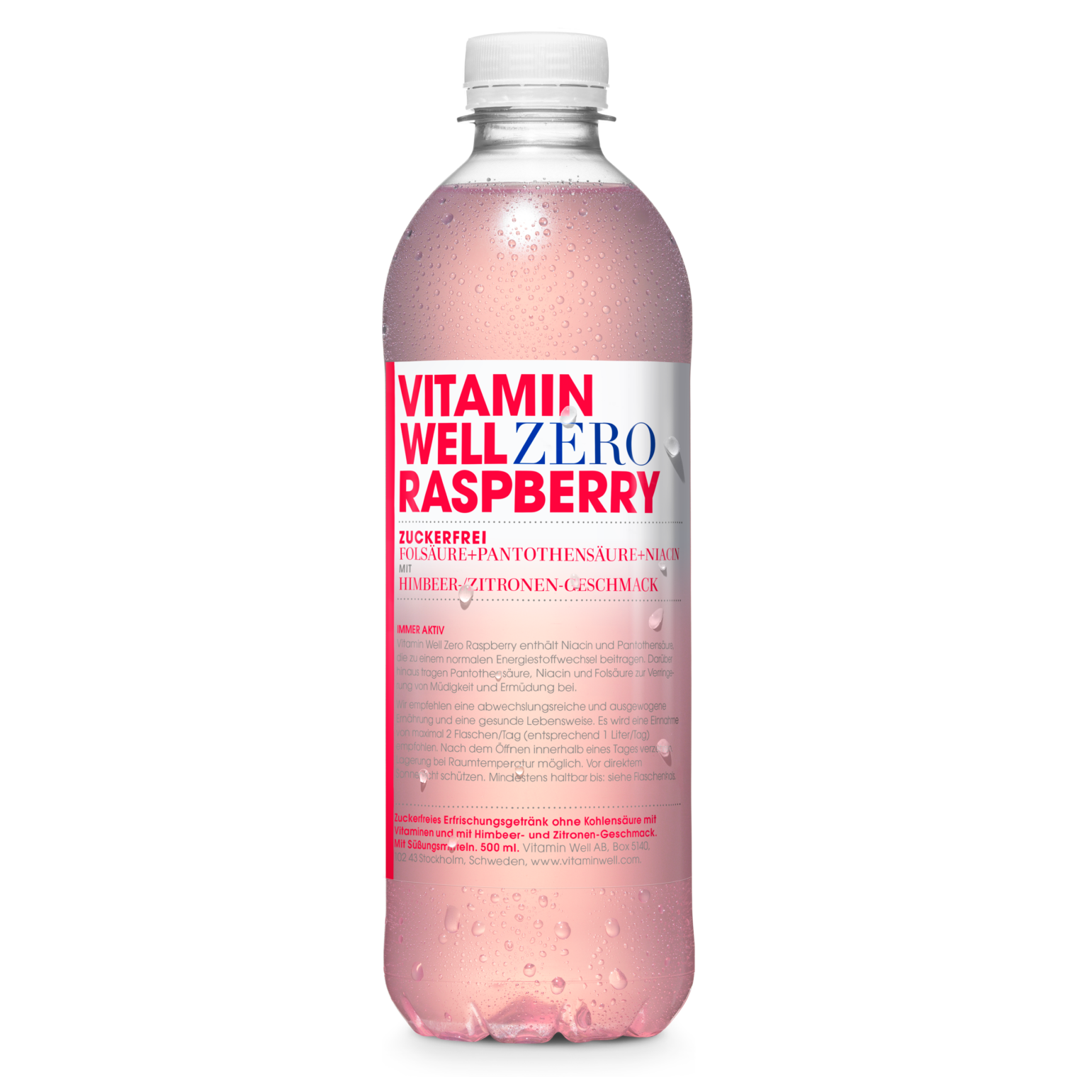 Vitamin Well Zero Raspberry Single Bottle